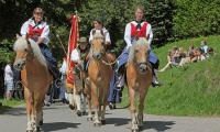 Hafling Umzug mit Pferden