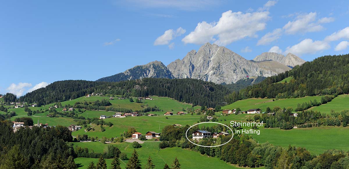 La posizione del maso Steinerhof a Avelengo